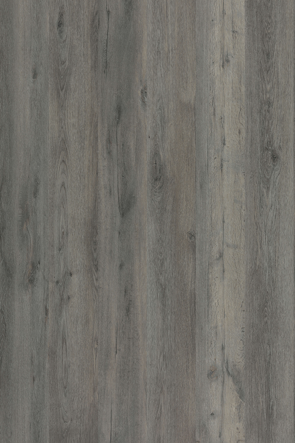 Weathered Grey Oak — Lumière Plank installed surface detail